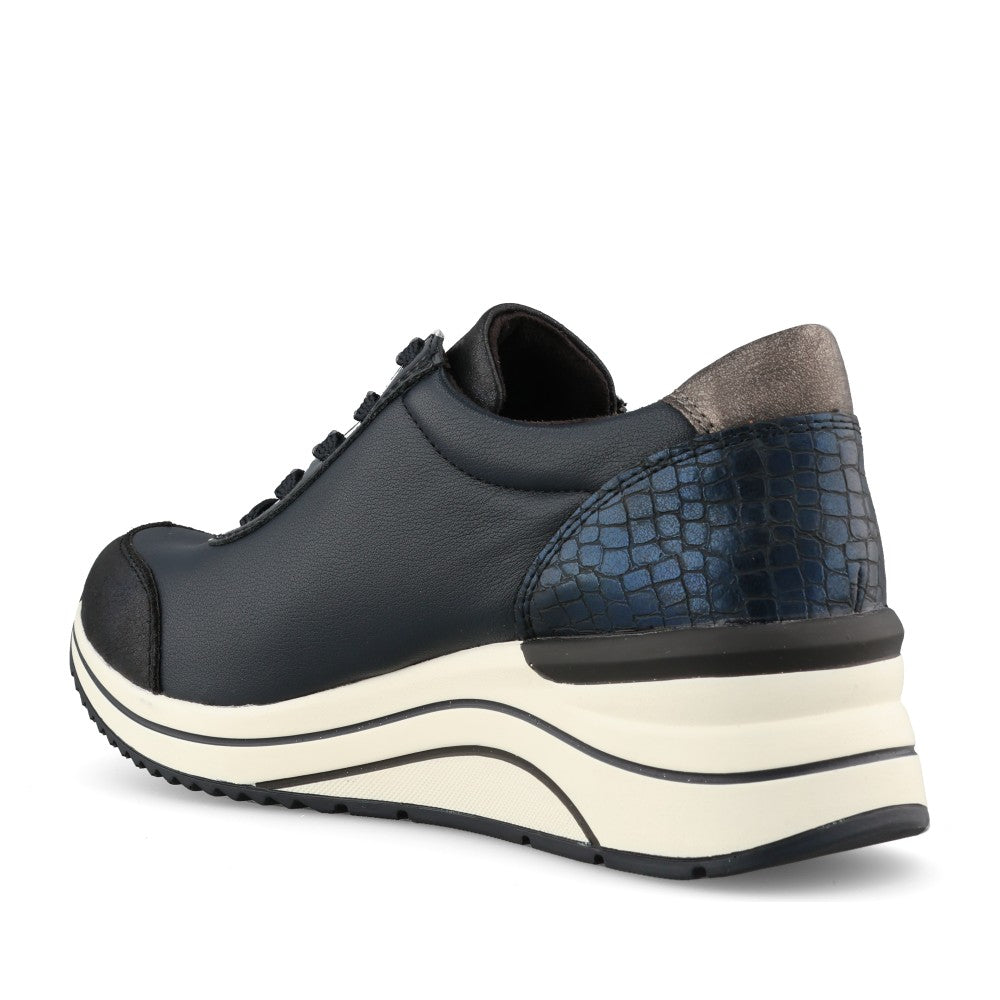 Remonte Ladies D0T09 Shoe In Blue