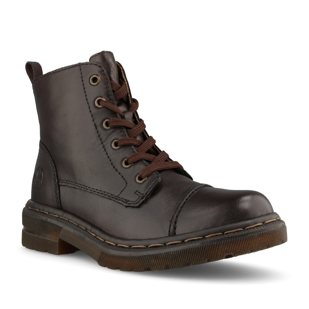 Rieker Ladies 78202 Lace Boot In Brown