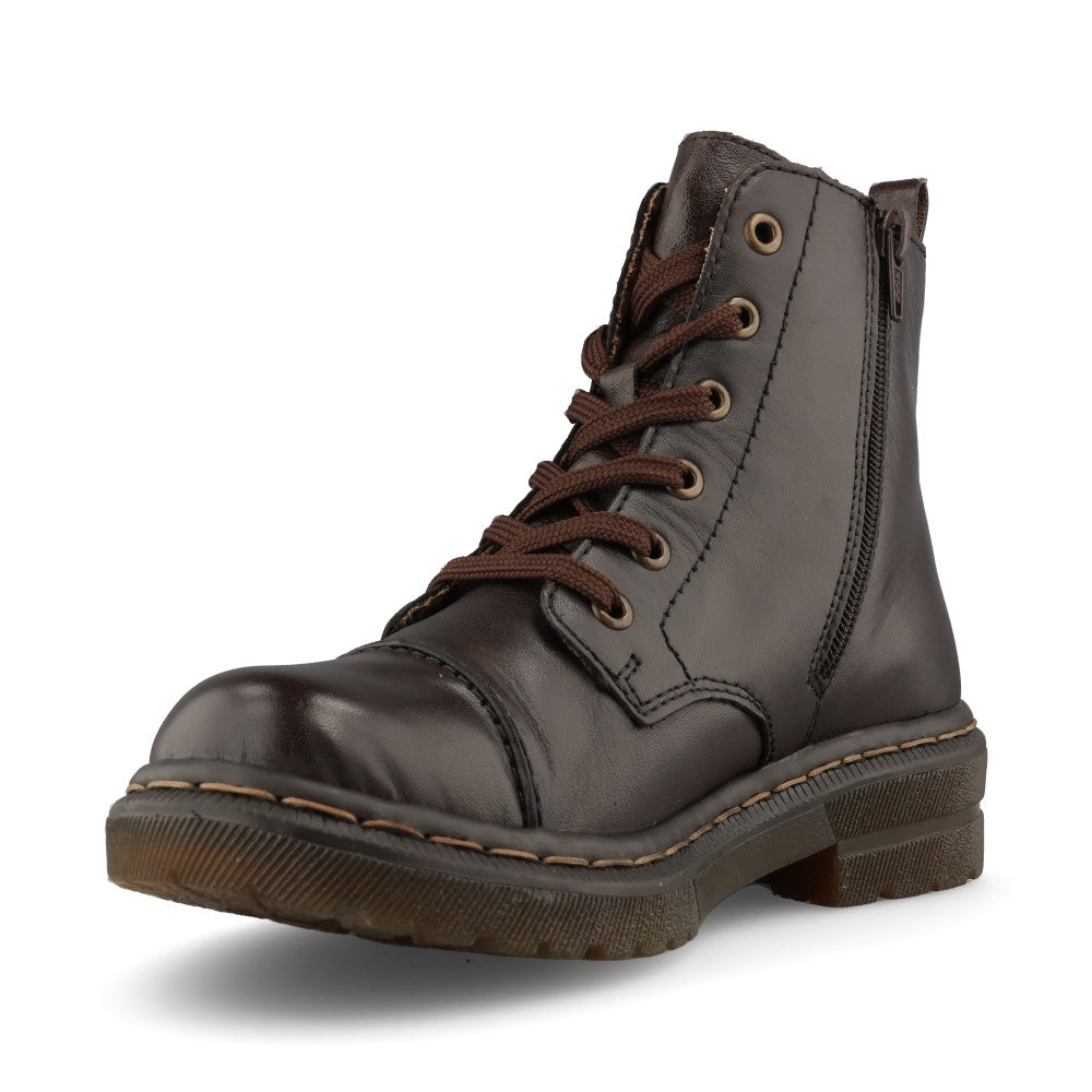 Rieker Ladies 78202 Lace Boot In Brown