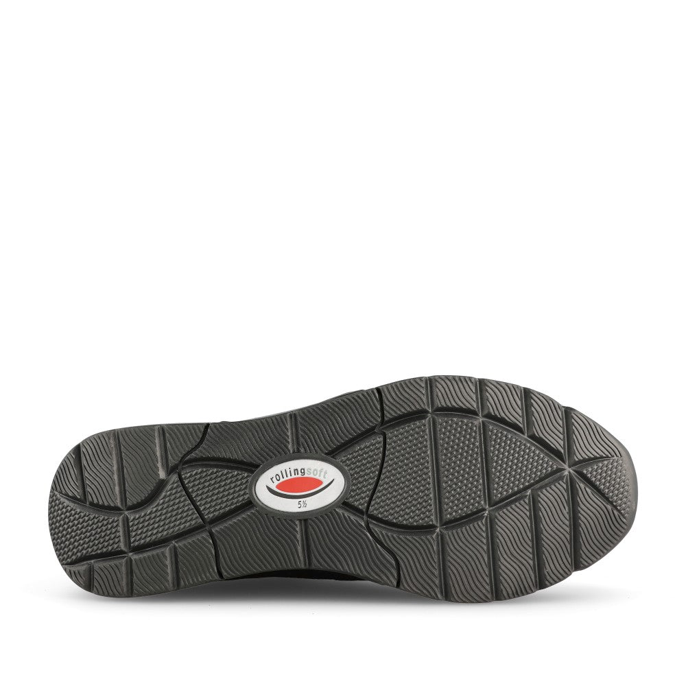 Gabor Ladies 0106.01 Adora Rollingsoft Trainer In Black/Grey