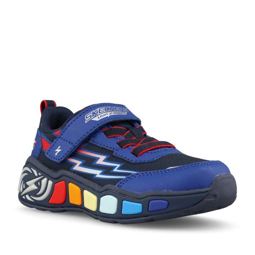 Skechers Boys 407632NC Lil' Storm Scene Trainer In Blue