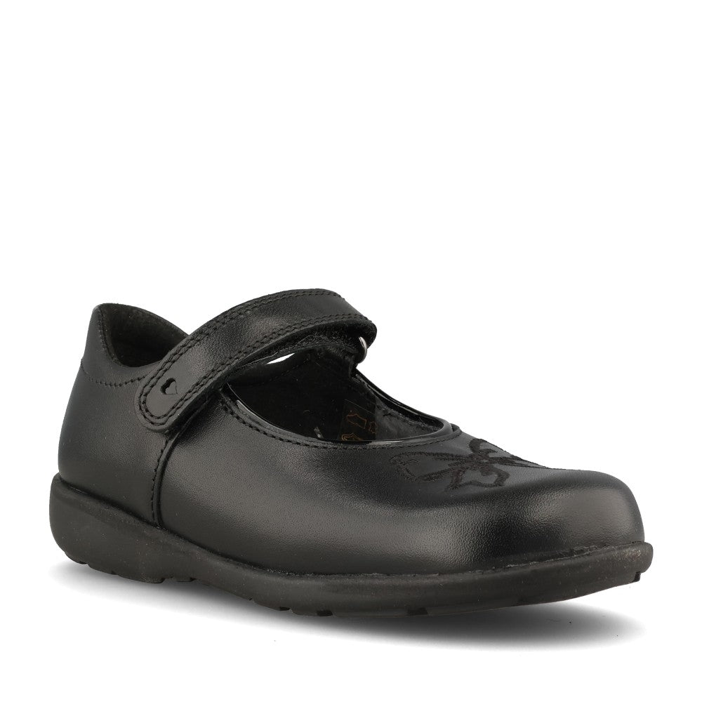 Start Rite Girls Bow Leather Mary Jane in Black