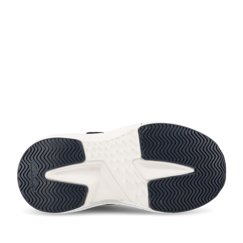Clarks Boys LUMEN HERO K G-fit Navy Velcro Trainer in Kids G Fit