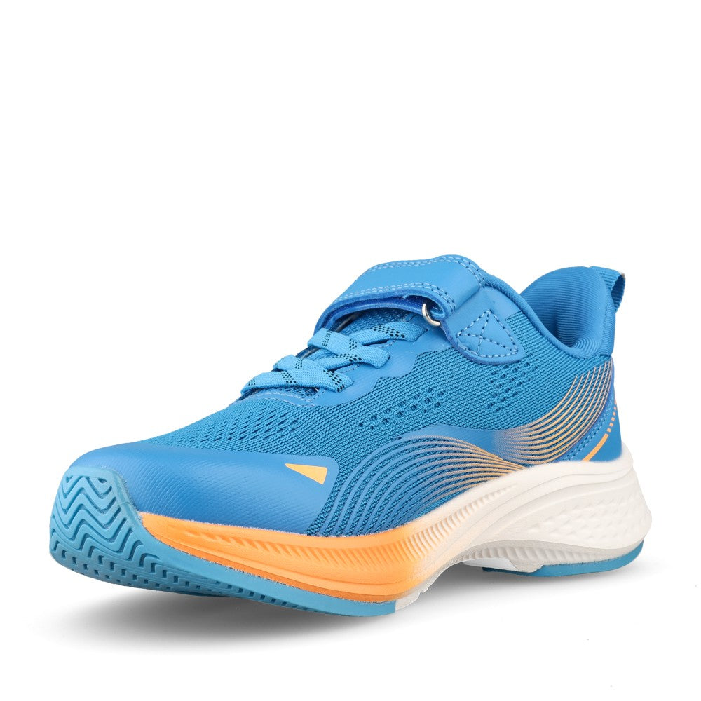Clarks Boys LUMEN HERO K G-fit Blue Velcro Trainer in Kids G Fit