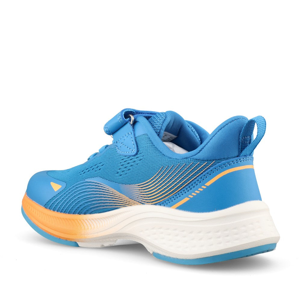 Clarks Boys LUMEN HERO K G-fit Blue Velcro Trainer in Kids G Fit