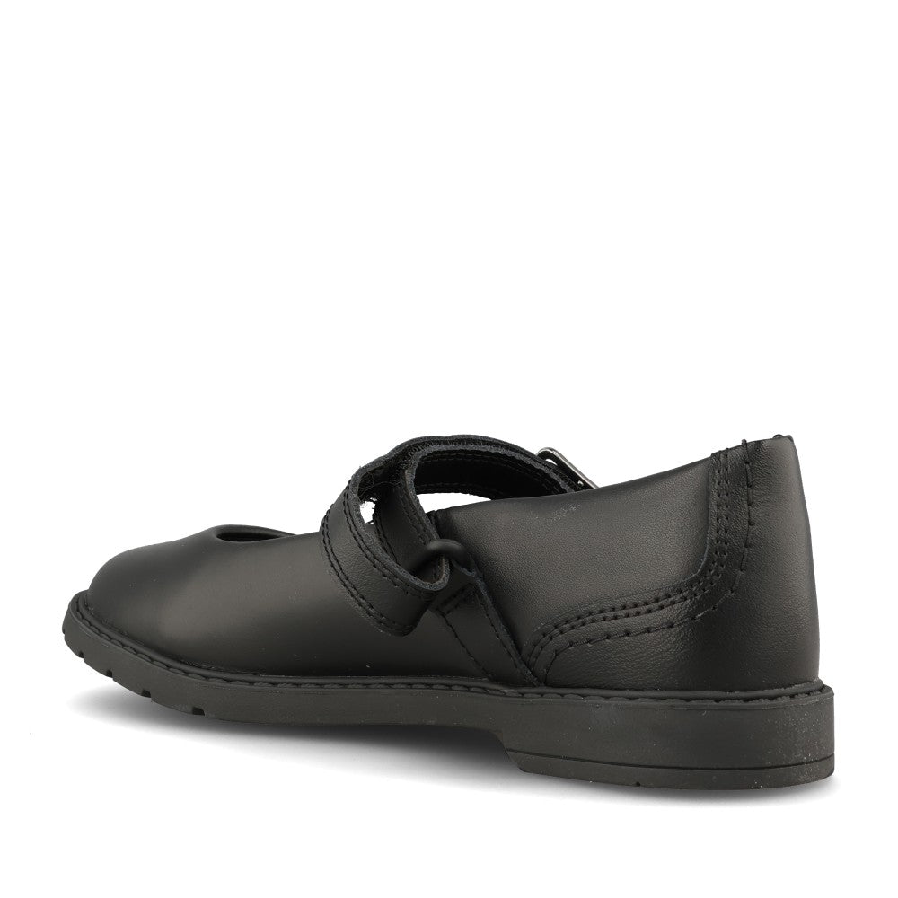 Clarks Girls Scala Bar G-FIT Mary Jane Sh in Black Leather