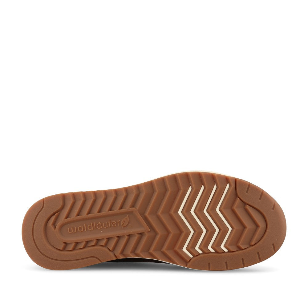 Waldlaufer Ladies 575001 Carmen H-Fit Laced Trainer In Brown-Multi