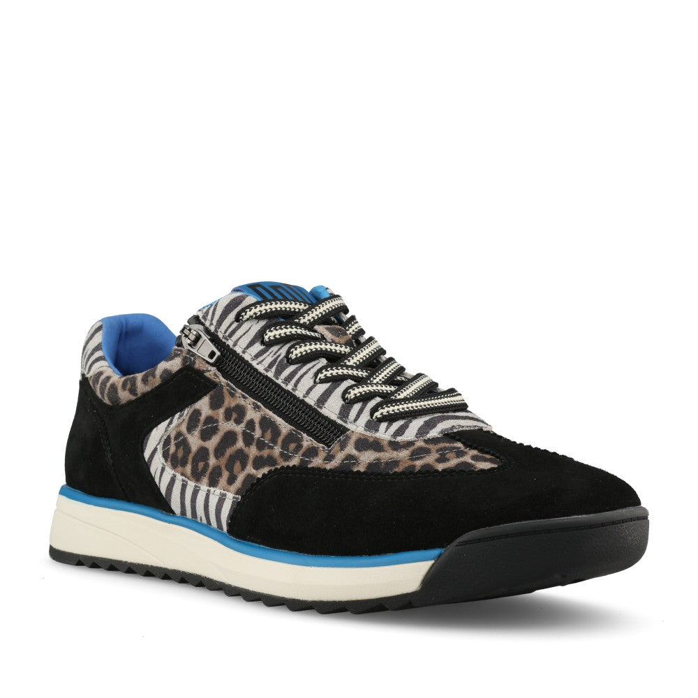 Waldlaufer Ladies 575001 Carmen H-Fit Laced Trainer In Grey