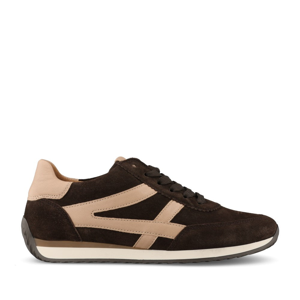 Gabor Ladies 6032.01 Globe Trainer In Brown/Beige