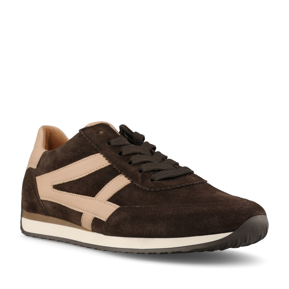 Gabor Ladies 6032.01 Globe Trainer In Brown/Beige