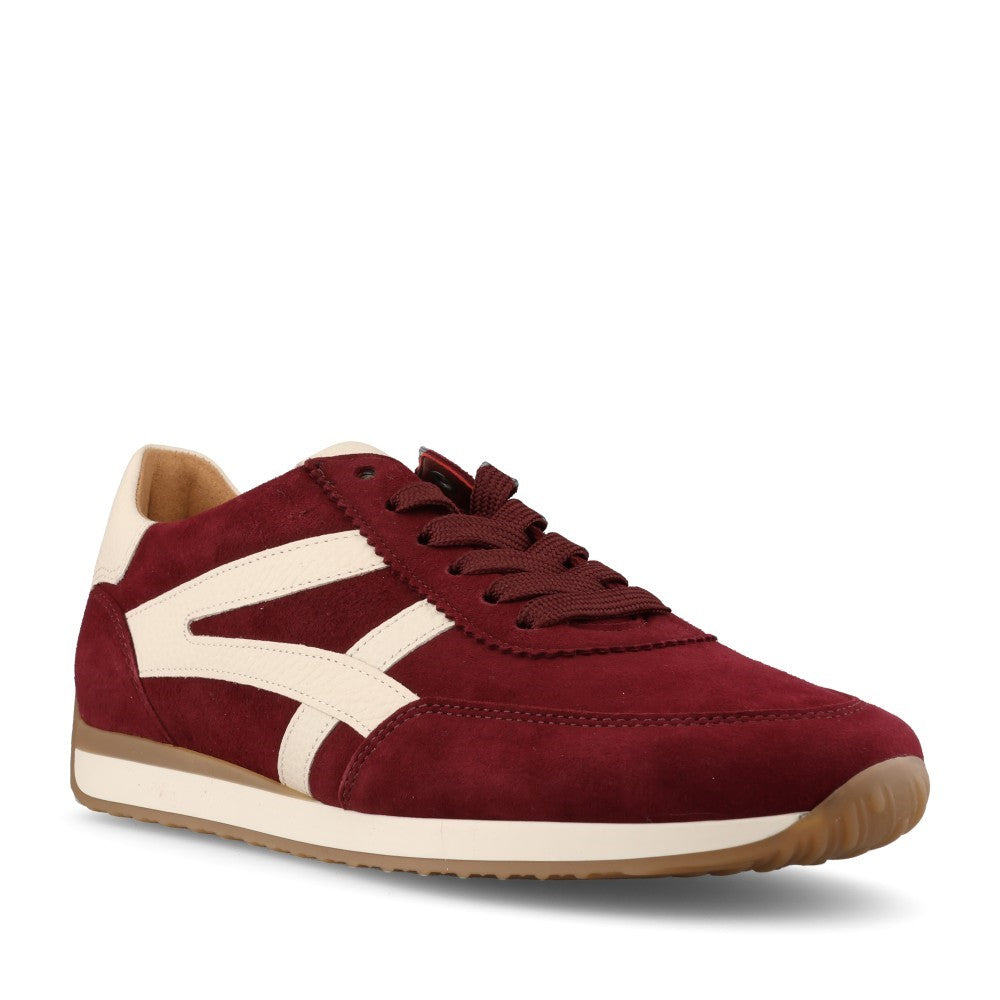 Gabor Ladies 6032.01.004 Globe Trainer In Burgundy/Cream