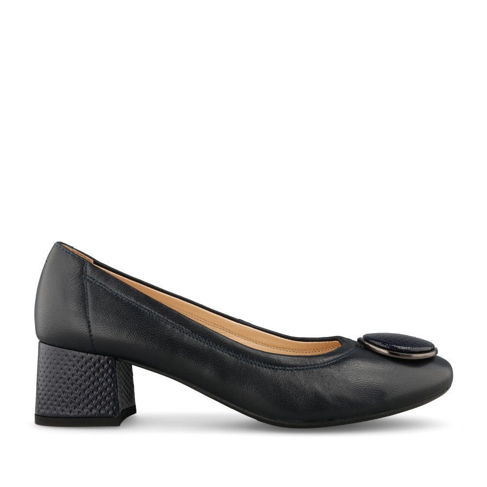 Bioeco 6939 Ladies H-FIT Mid Heel Court in Navy