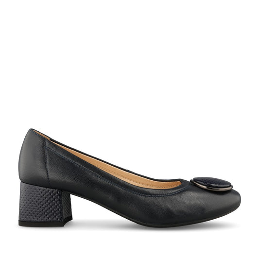 Bioeco 6939 3016+2293+2763  Ladies H-FIT Mid Heel Court in Navy