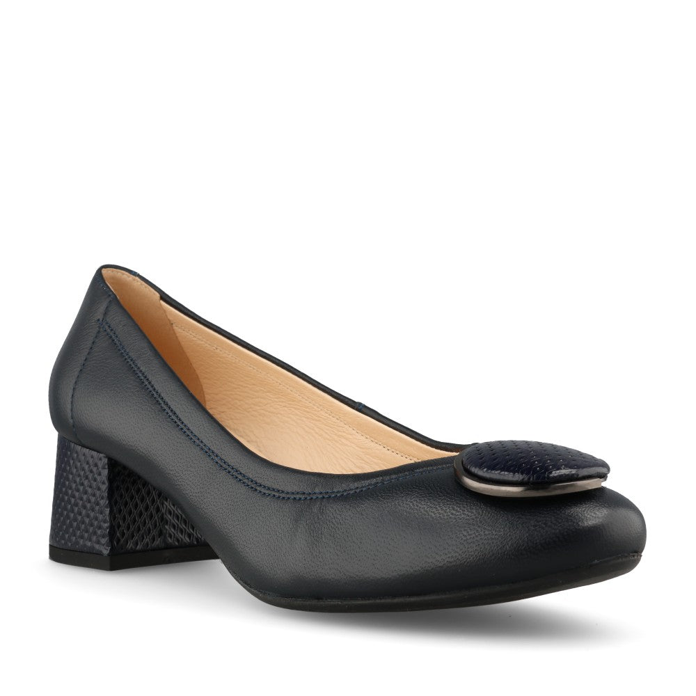 Bioeco 6939 Ladies H-FIT Mid Heel Court in Navy