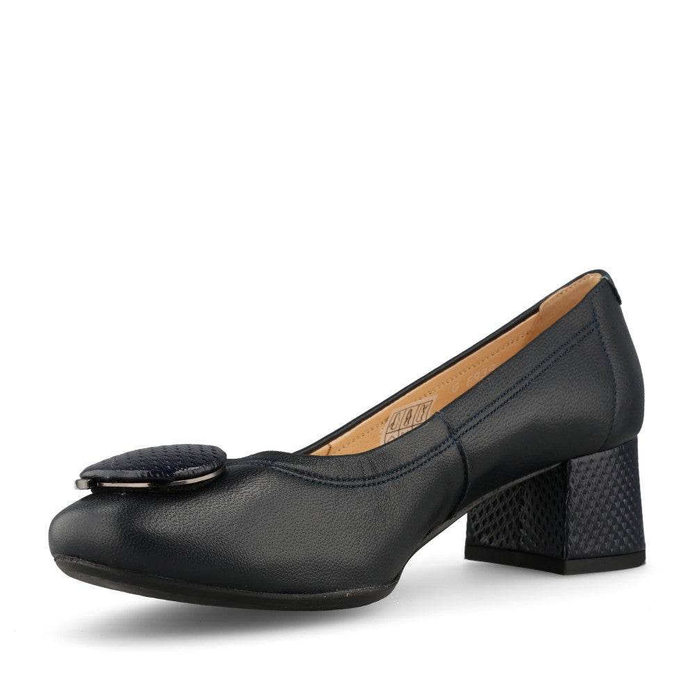 Bioeco 6939 Ladies H-FIT Mid Heel Court in Navy