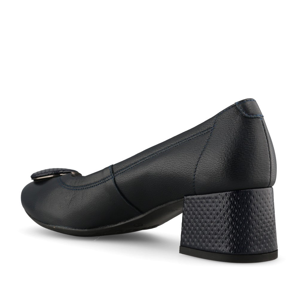 Bioeco 6939 Ladies H-FIT Mid Heel Court in Navy