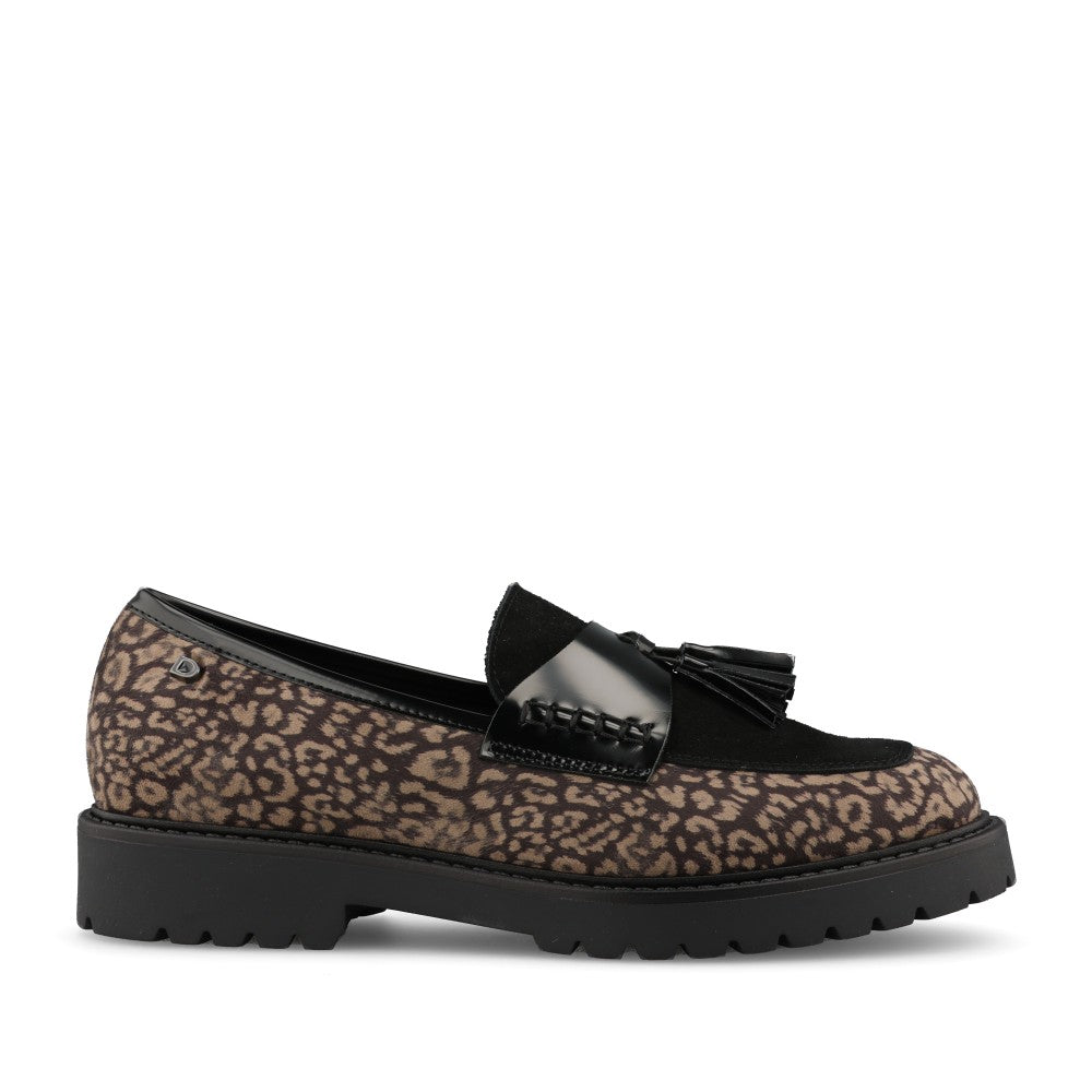 Donna Serena Ladies 746300DM Loafer In Black Leopard