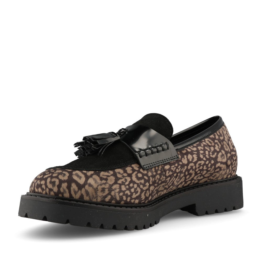 Donna Serena Ladies 746300DM Loafer In Black Leopard