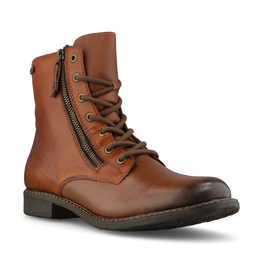 Rieker Ladies 74805-22 Lace Boot In Brown
