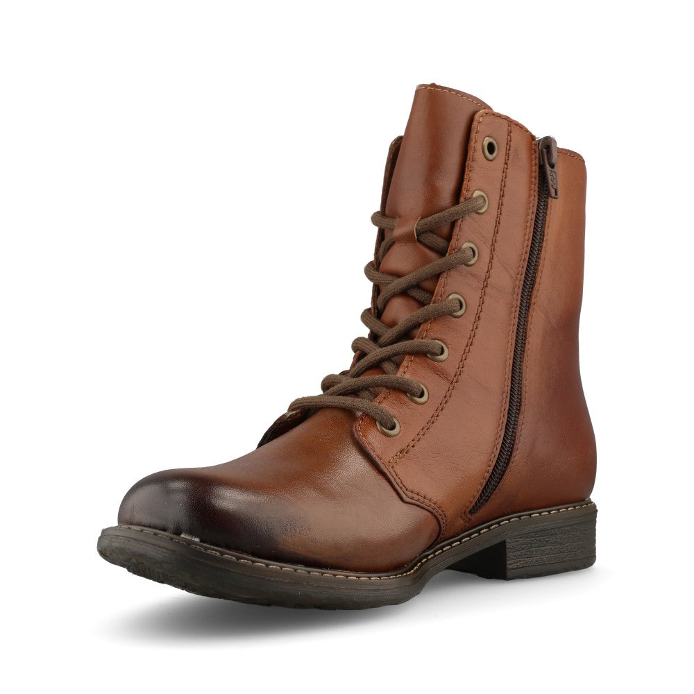 Rieker Ladies 74805-22 Lace Boot In Brown