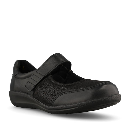 Ladies Hamster 75156A 2V Mary Jane Shoe in Black Leather