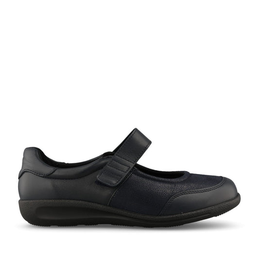 Ladies Hamster 75156C 2V Mary Jane Shoe in Navy Leather