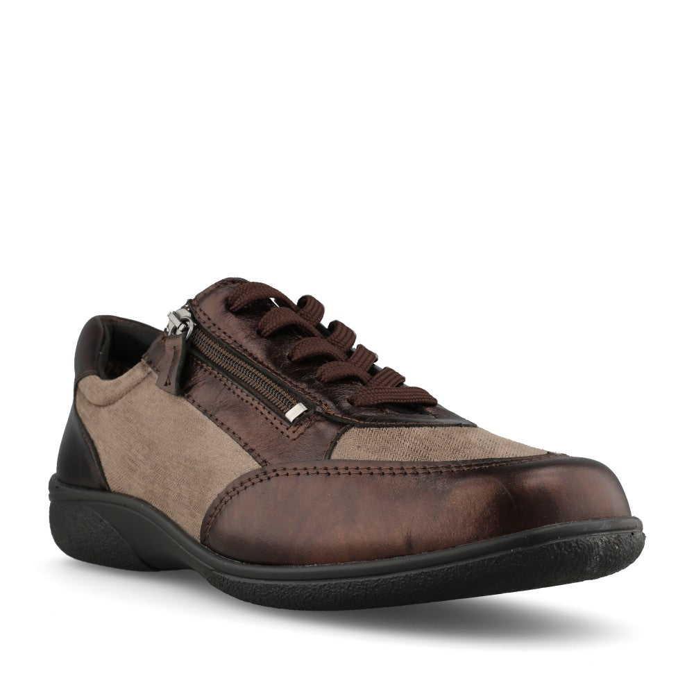 Ladies Wayfaring 75374B 2v Laced Shoe In Taupe Metalic Multi