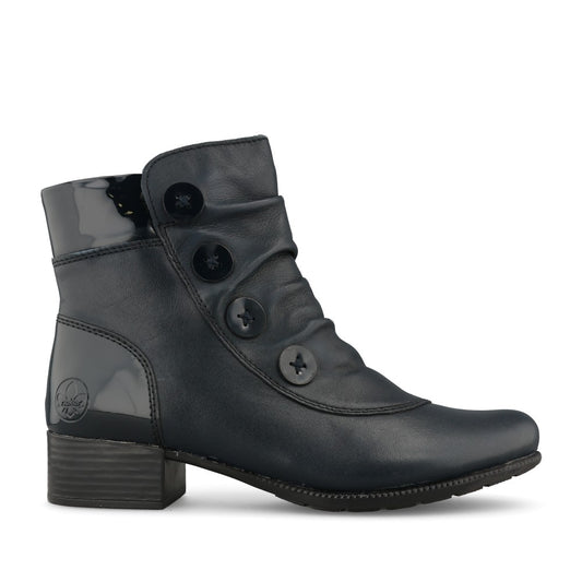 Rieker Ladies 78659 Ankle Boot In Blue