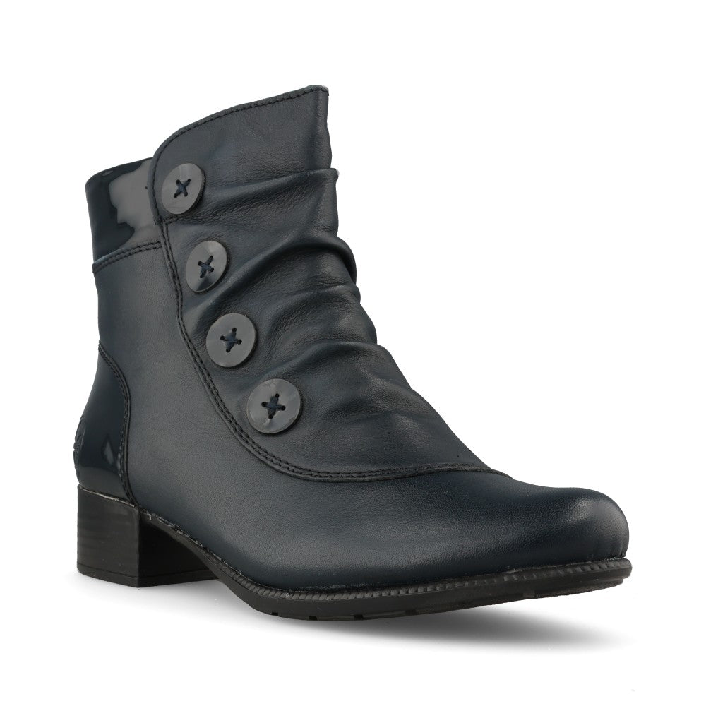 Rieker Ladies 78659 Ankle Boot In Blue