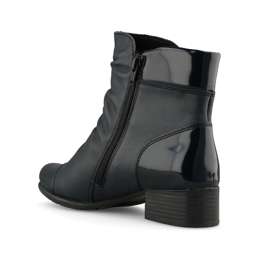 Rieker Ladies 78659 Ankle Boot In Blue