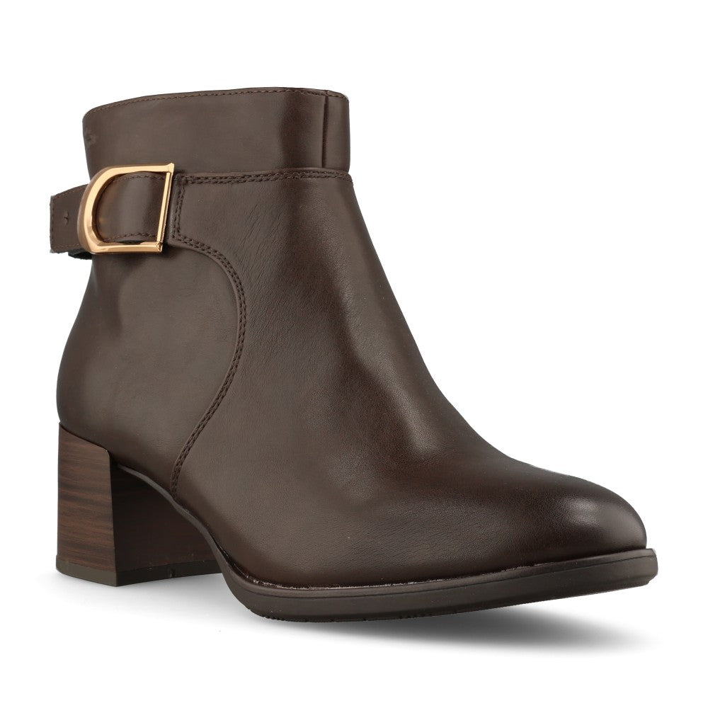 Jana Ladies 8-25370 Ankle Boot In Mocha