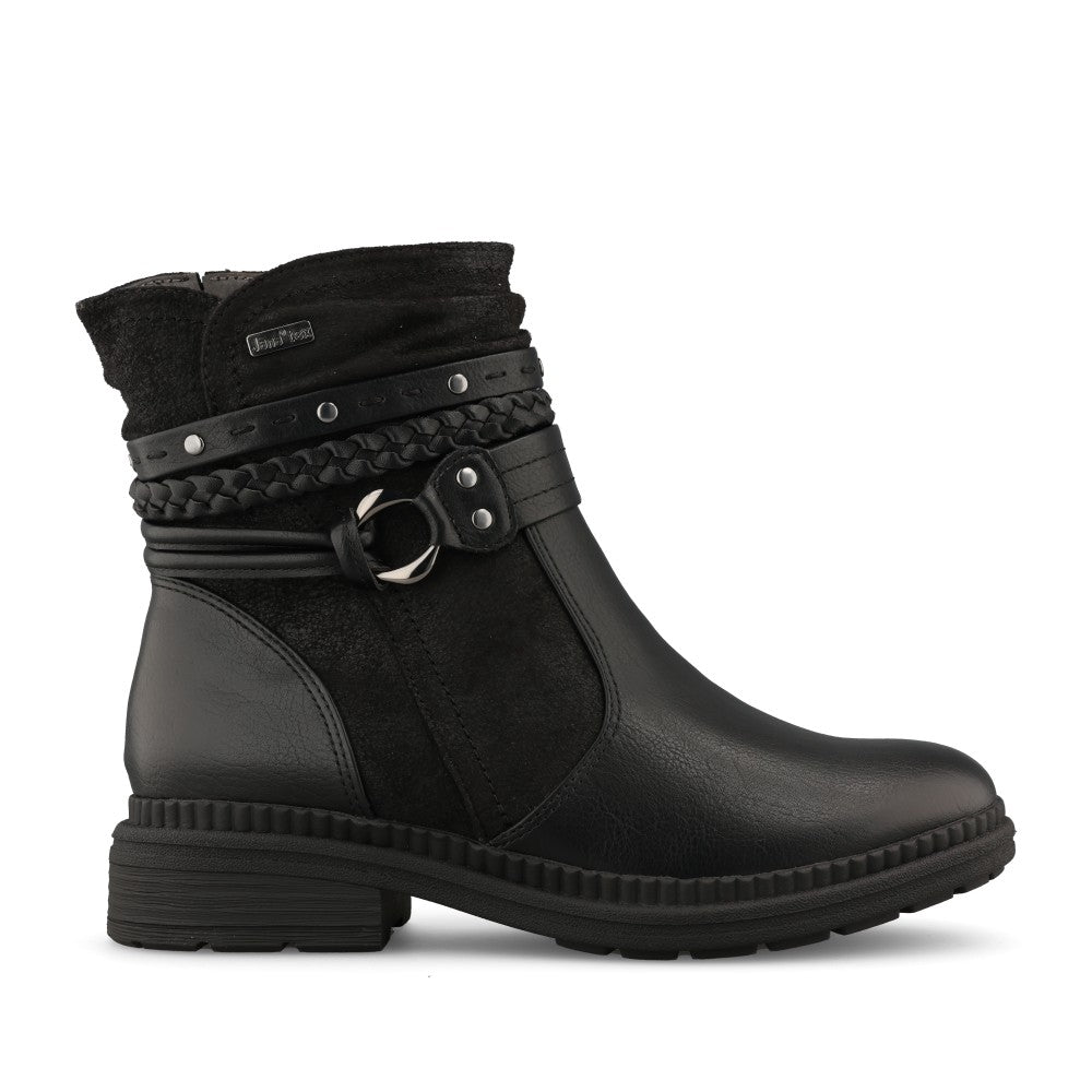 Jana Ladies 8-25464 Ankle Boot In Black