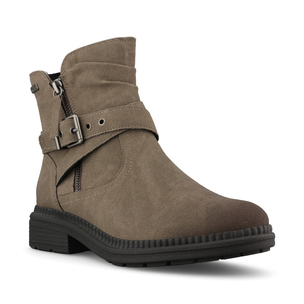 Jana Ladies 8-26493 Ankle Boot in Stone Suede