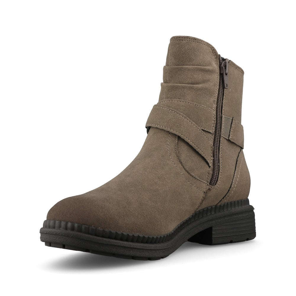 Jana Ladies 8-26493 Ankle Boot in Stone Suede