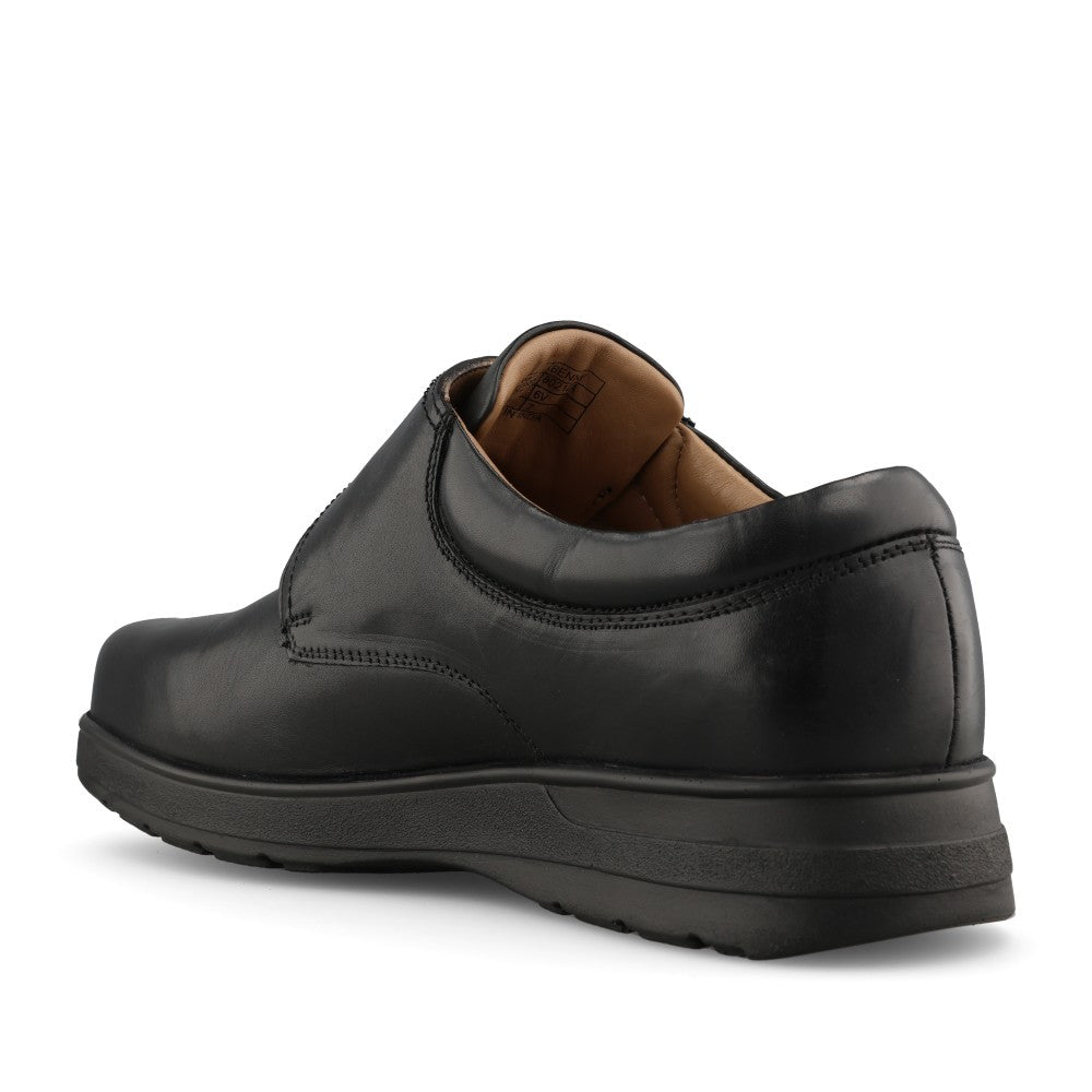 Mens Benny 80212A 6v Extra Wide Velcro Shoe In Black