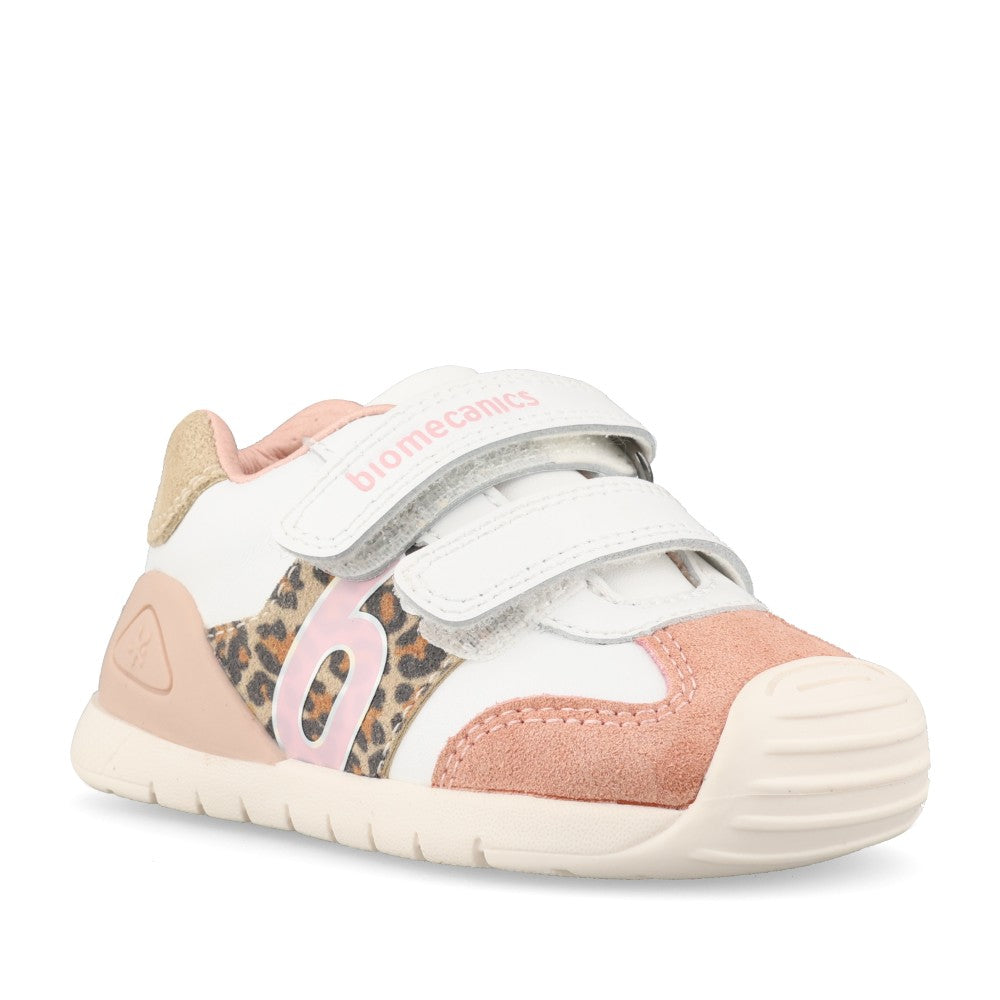 Biomecanics Girls 261108-C902 Shoe In White Leopard