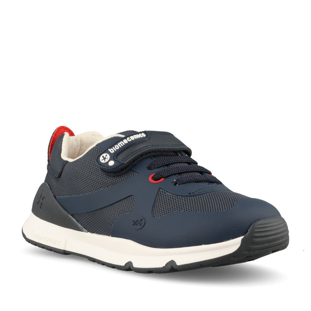 Boys 231007 Laced Trainer In Navy