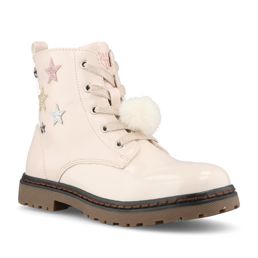 XTI Girls 154116 Ankle Boot In Beige Patent