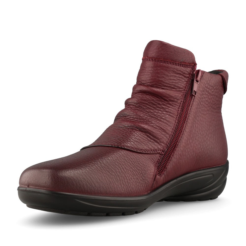 G-Comfort Ladies P-9521 Std Fit Ankle Boot in Burgandy