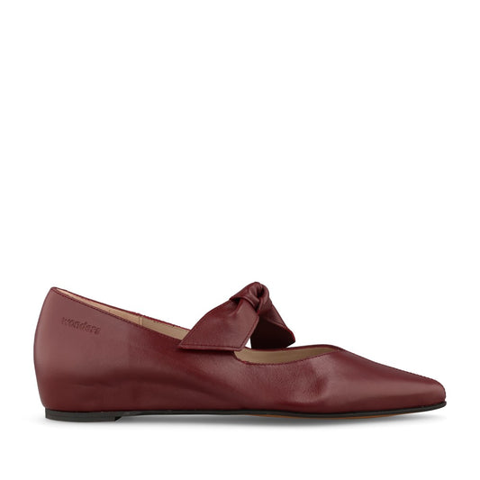 Wonders Ladies A-3840 Mary Jane Flats In Vino Leather