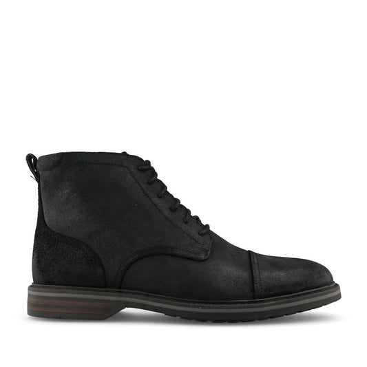 Clarks Mens Aldwin2 Cap Suede G-fit Boot In Black Suede