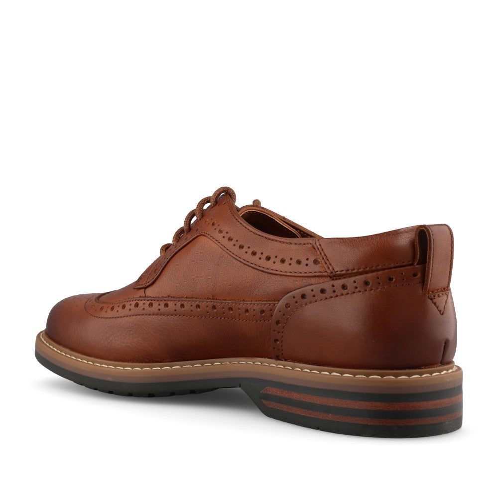 Clarks Mens Aldwin2 Limit Leather G-fit Boot in Dark Tan