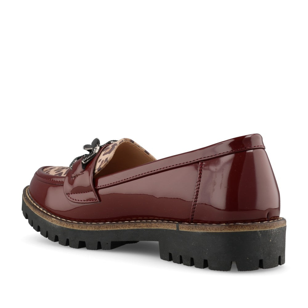 Shoes By Emma Ladies Bombay Shoe In Burgundy Patent/Leopard