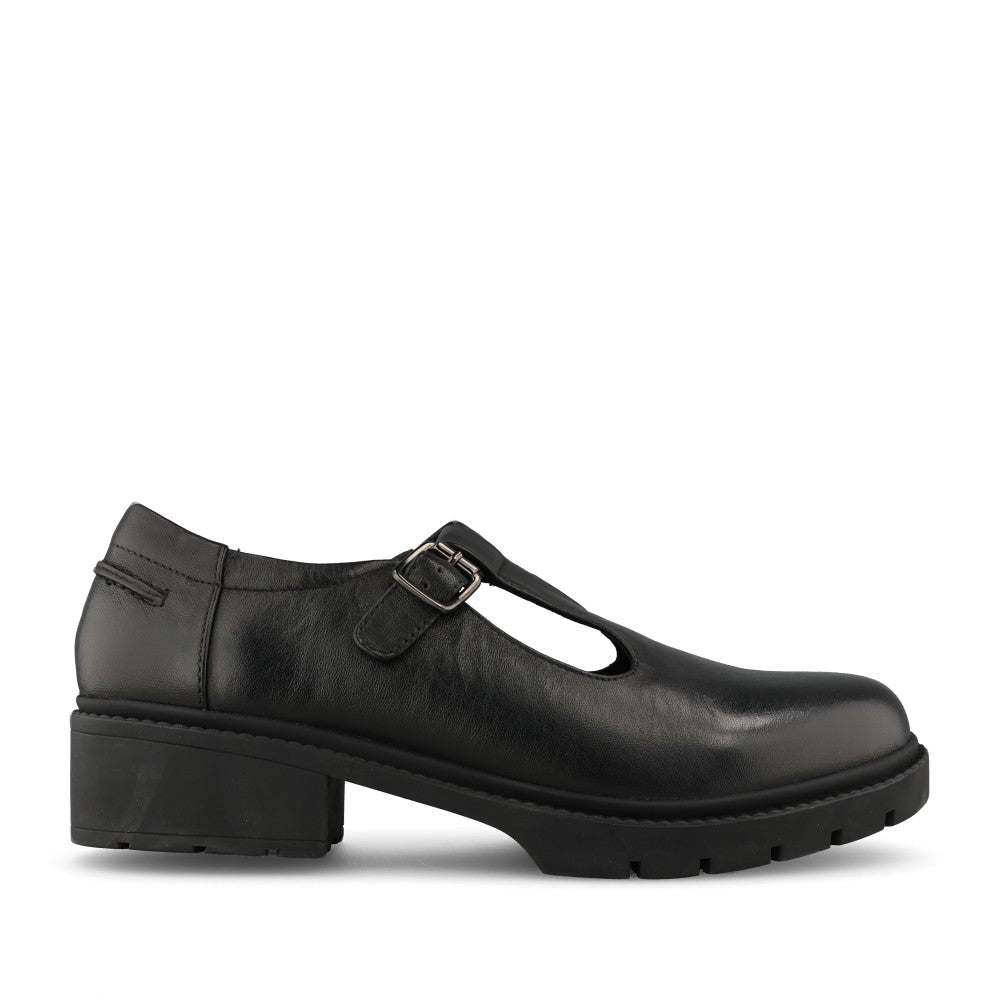 Girls Brunel T-bar Shoe In Black