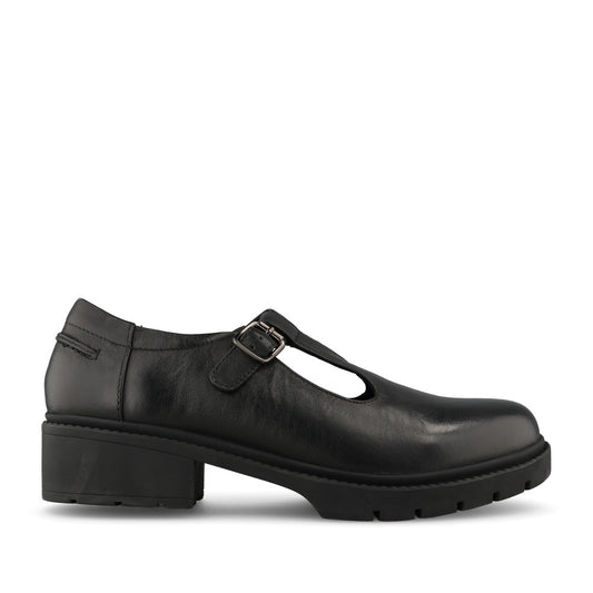 Girls Brunel T-bar Shoe In Black