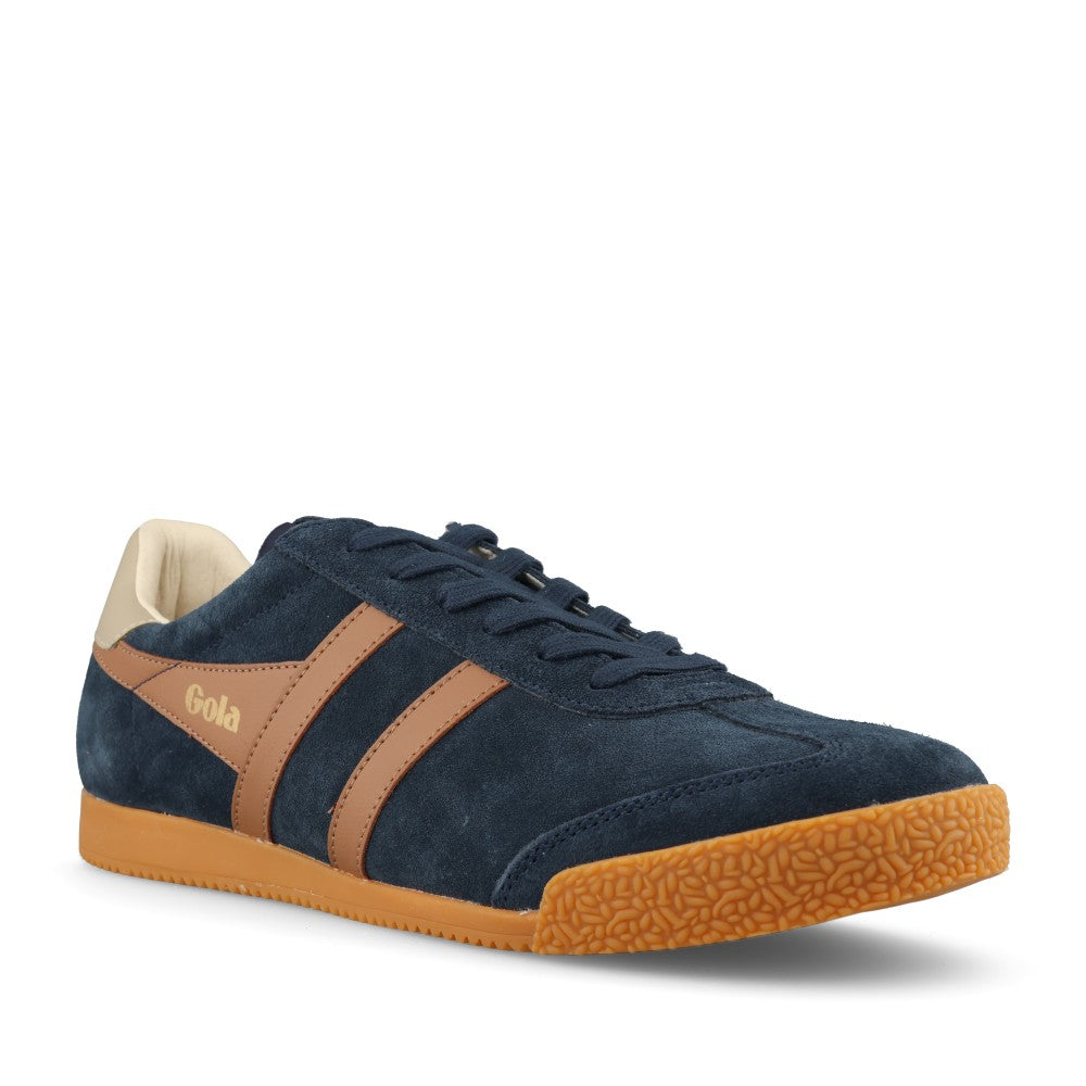 Gola Mens Elan CMB538 Trainer In Navy and Brown