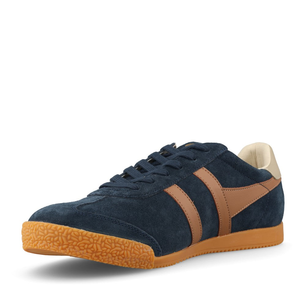 Gola Mens Elan CMB538 Trainer In Navy and Brown