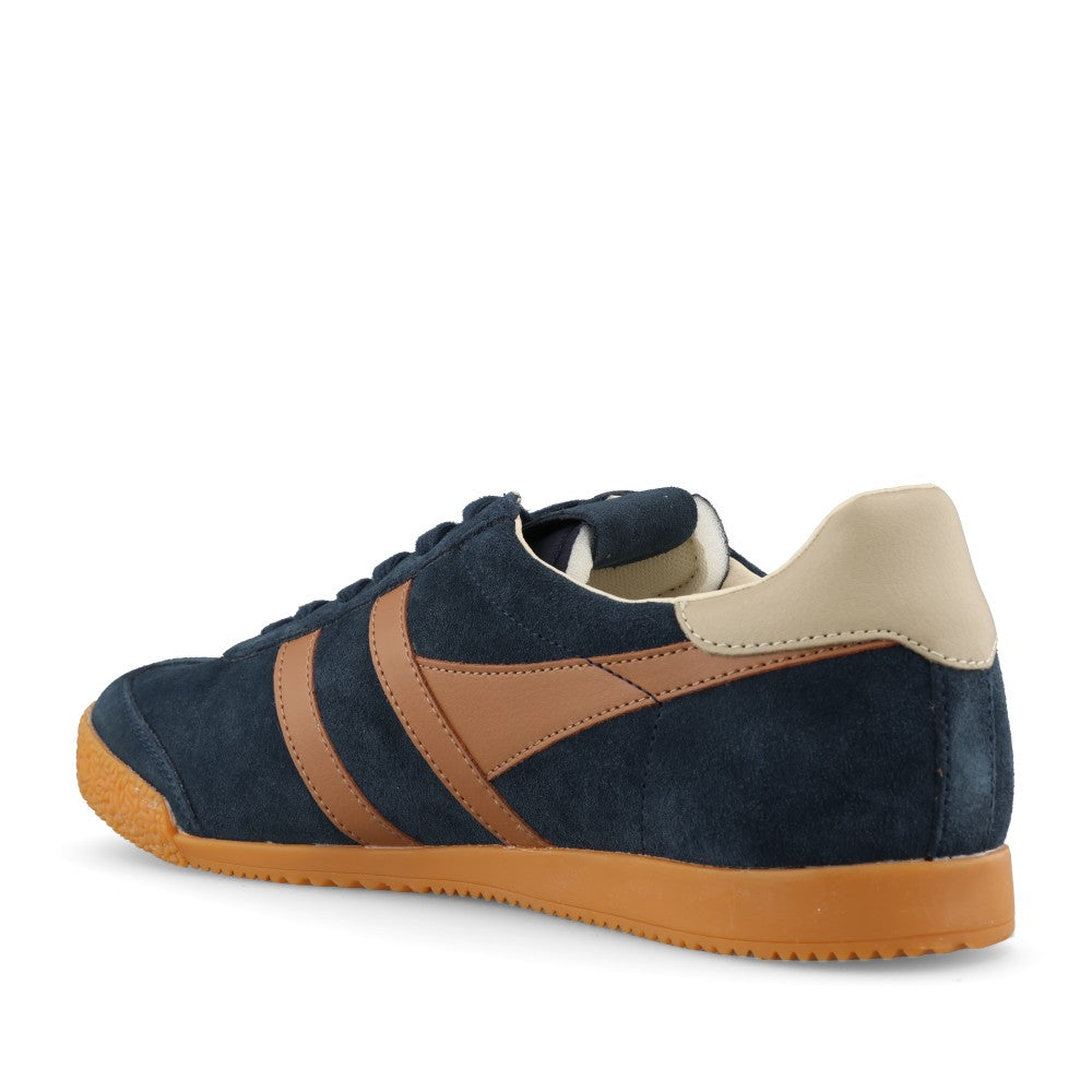 Gola Mens Elan CMB538 Trainer In Navy and Brown