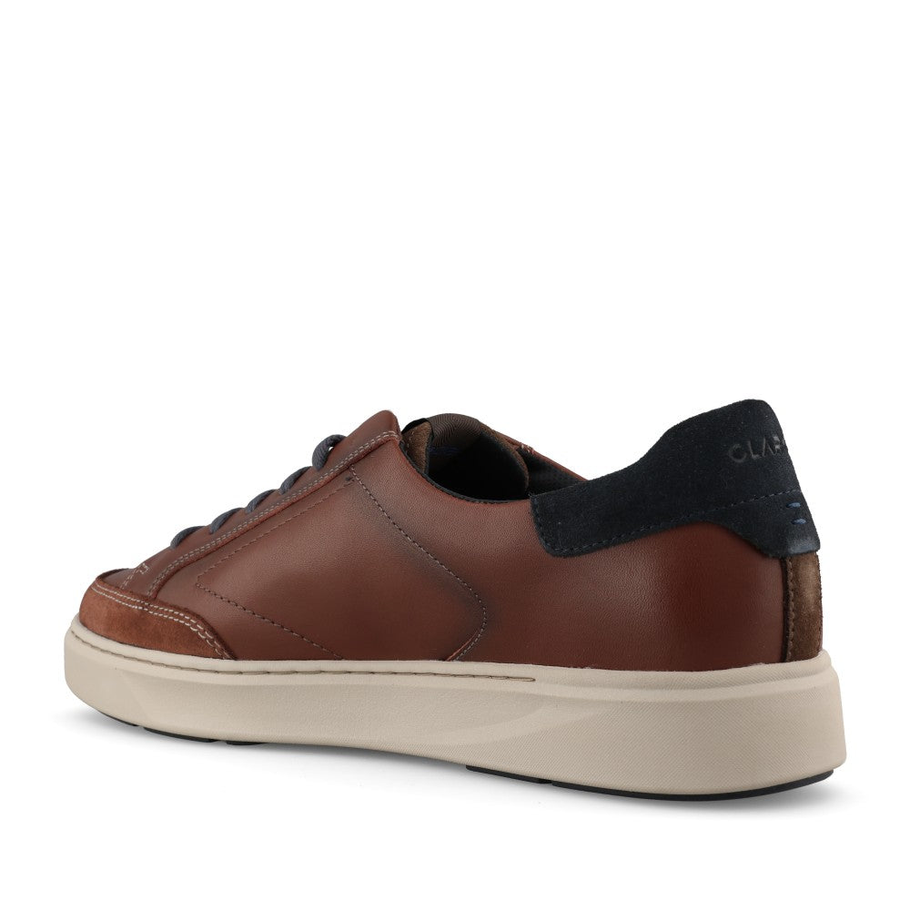 Mens Code C Tie G-fit Leather Trainer in Mahogany