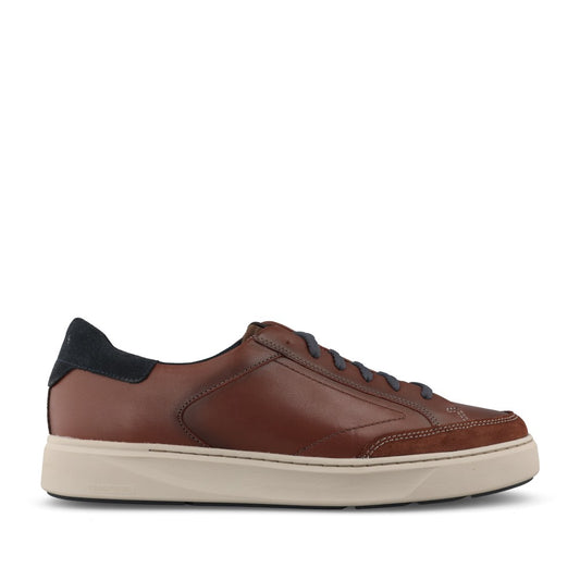 Mens Code C Tie G-fit Leather Trainer in Mahogany